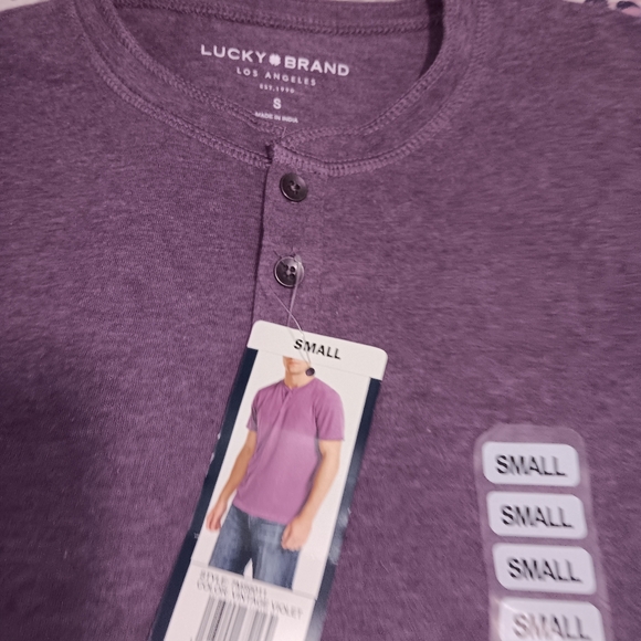 Lucky Brand Purple Men's Henley Shirt Size Small - Picture 1 of 2